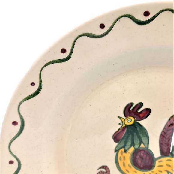 Metlox Poppytrail Vernon 12" Chop Plate California Provincial Rooster 1956-82 - Picture 2 of 4